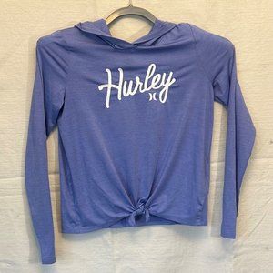 Hurley Womens Purple Long Sleeve‎ Pullover Lightweight Hoodie Size XL Knot Tie